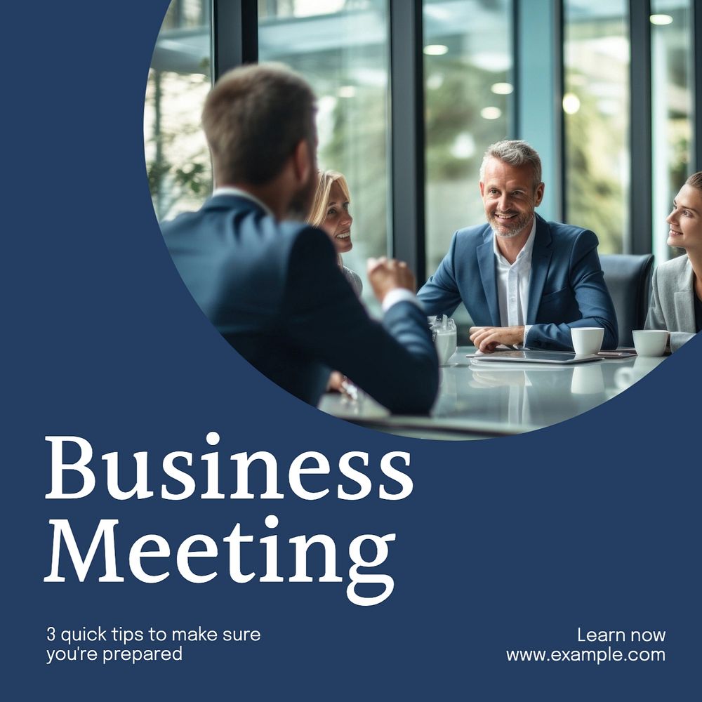 Business meeting Instagram post template