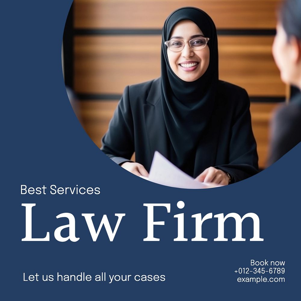 Law firm services Instagram post template