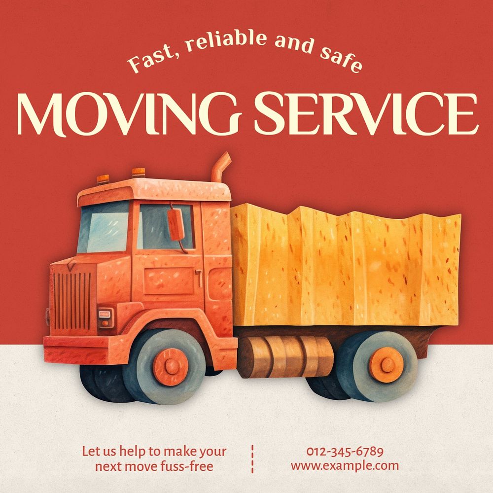 Moving services Instagram post template