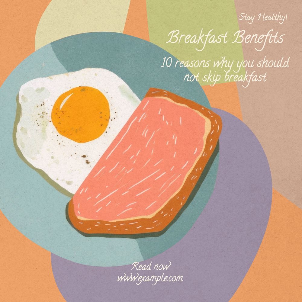 Healthy breakfast Instagram post template