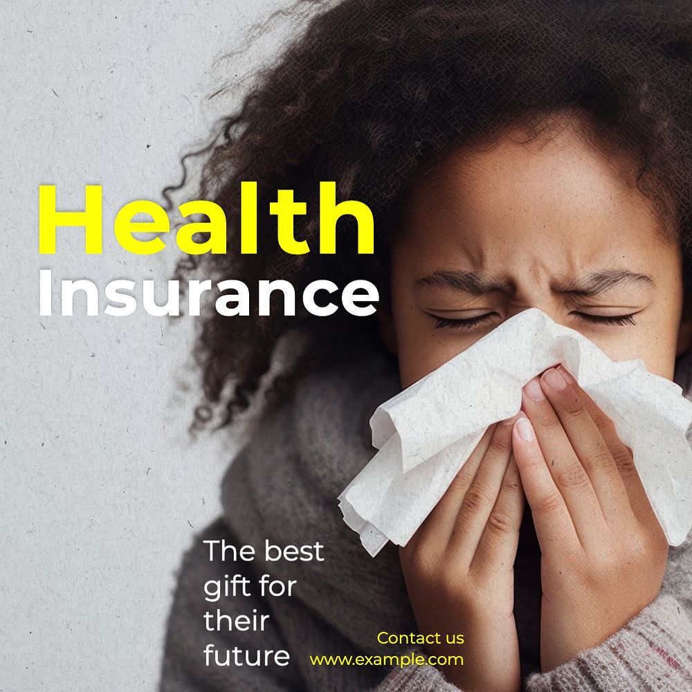 Health insurance Instagram post template