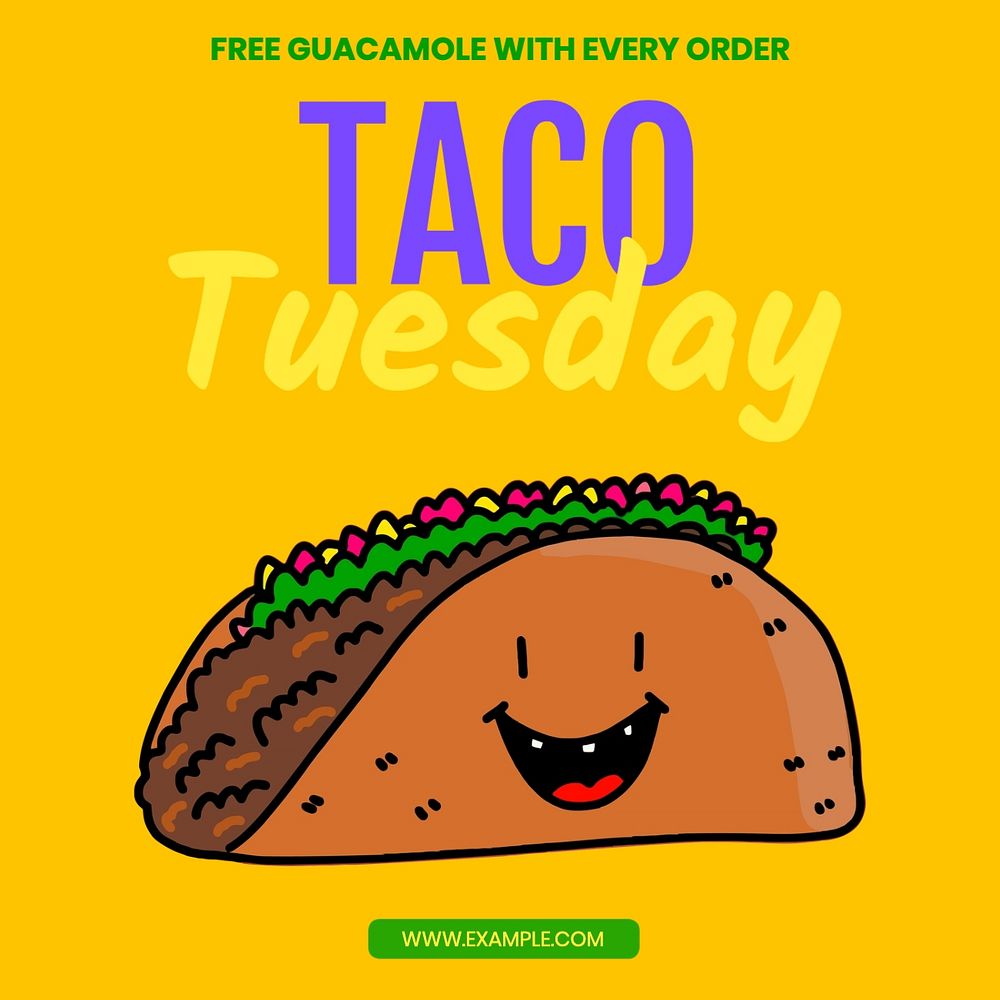 Taco Tuesday Instagram post template