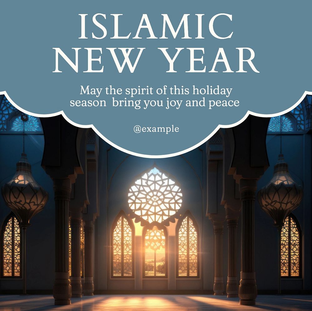 Islamic new year Instagram post template