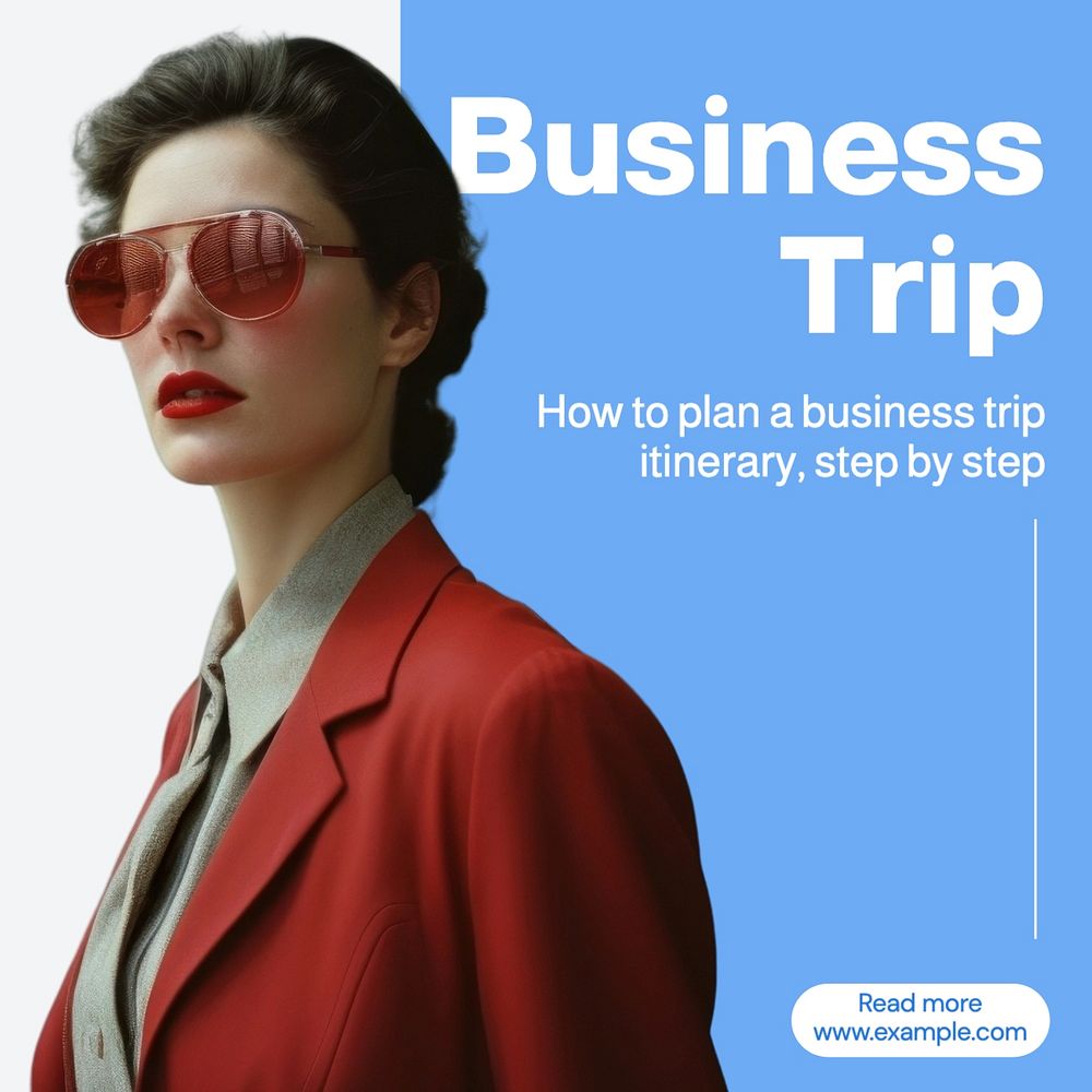 Business trip Instagram post template