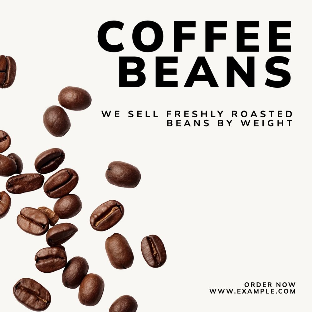 Coffee beans Instagram post template