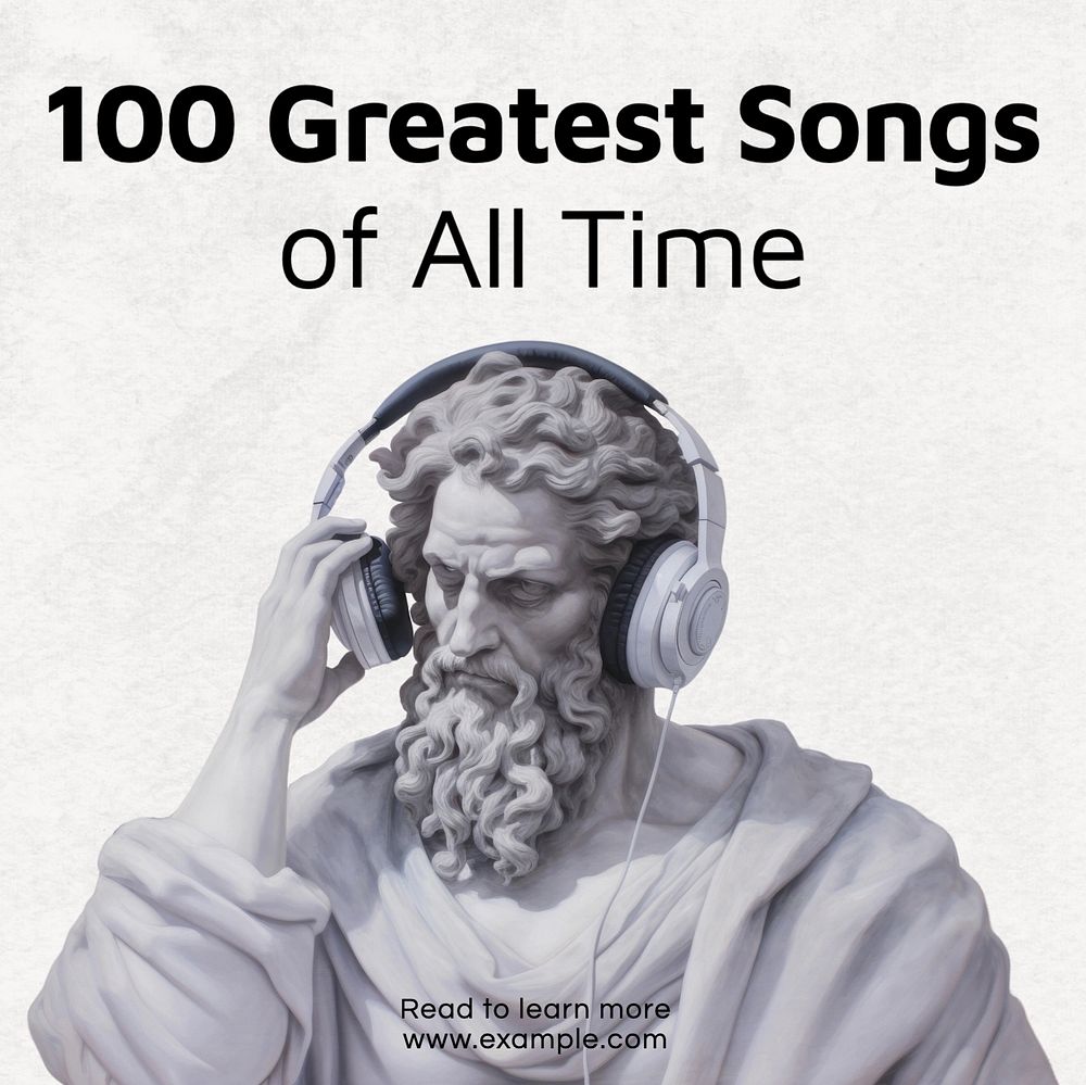 Greatest songs Instagram post template