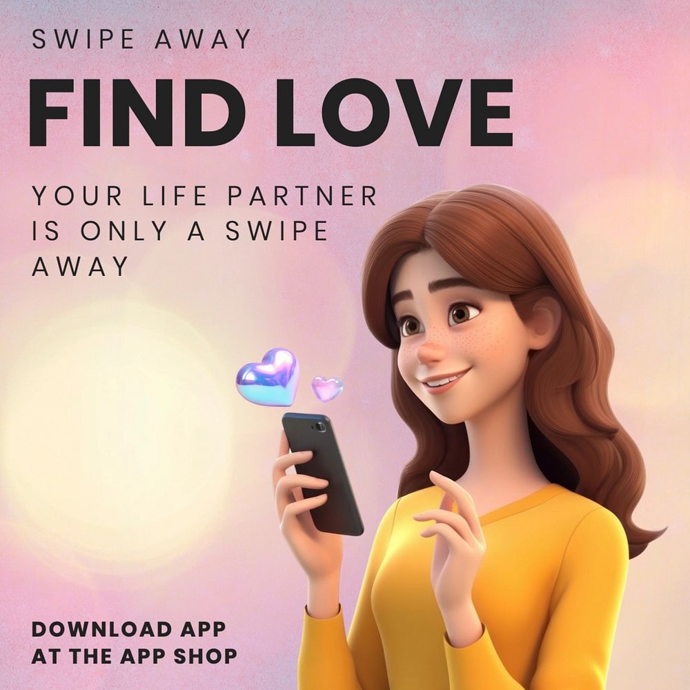 Find love Instagram post template