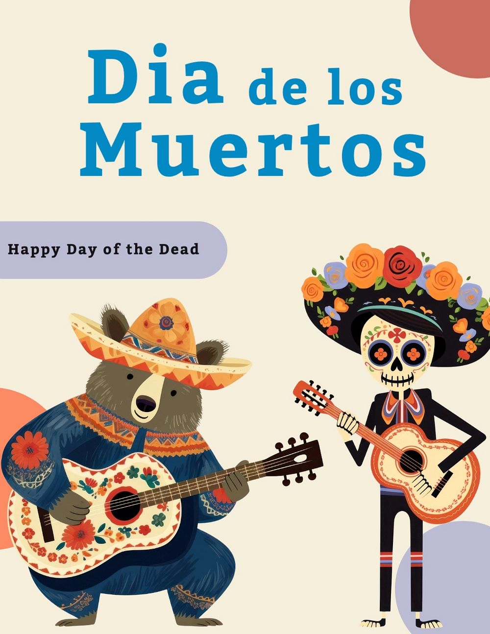 Day of the dead card template