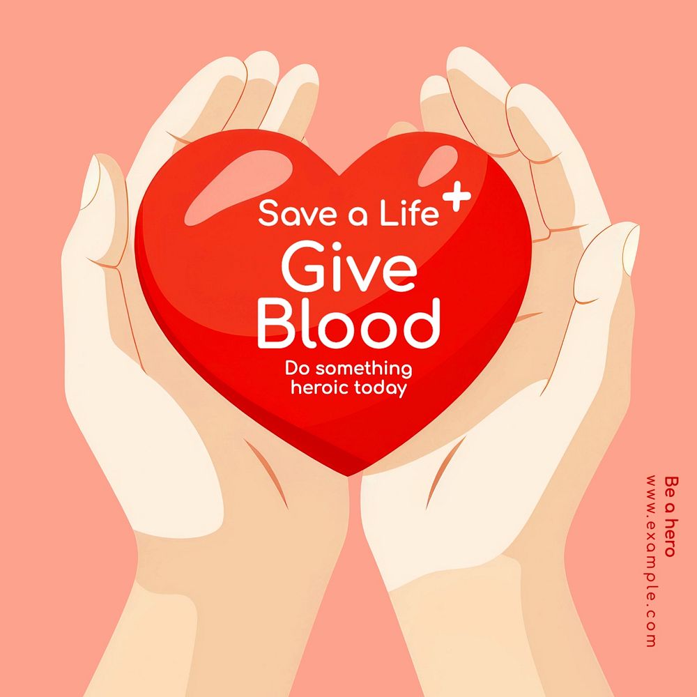 Blood donation Instagram post template