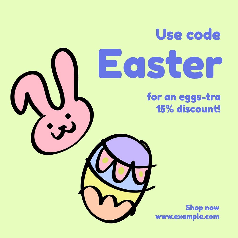 Easter sale Instagram post template