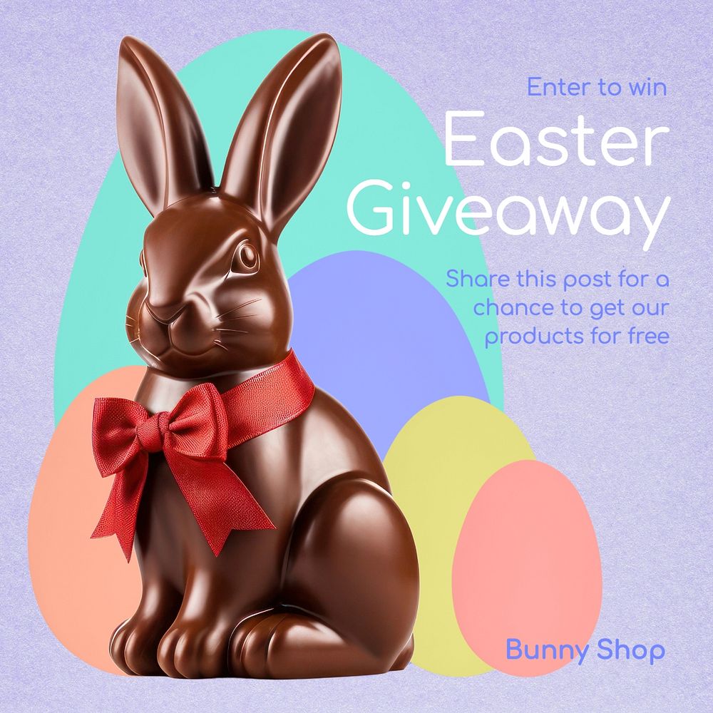 Easter giveaway Instagram post template