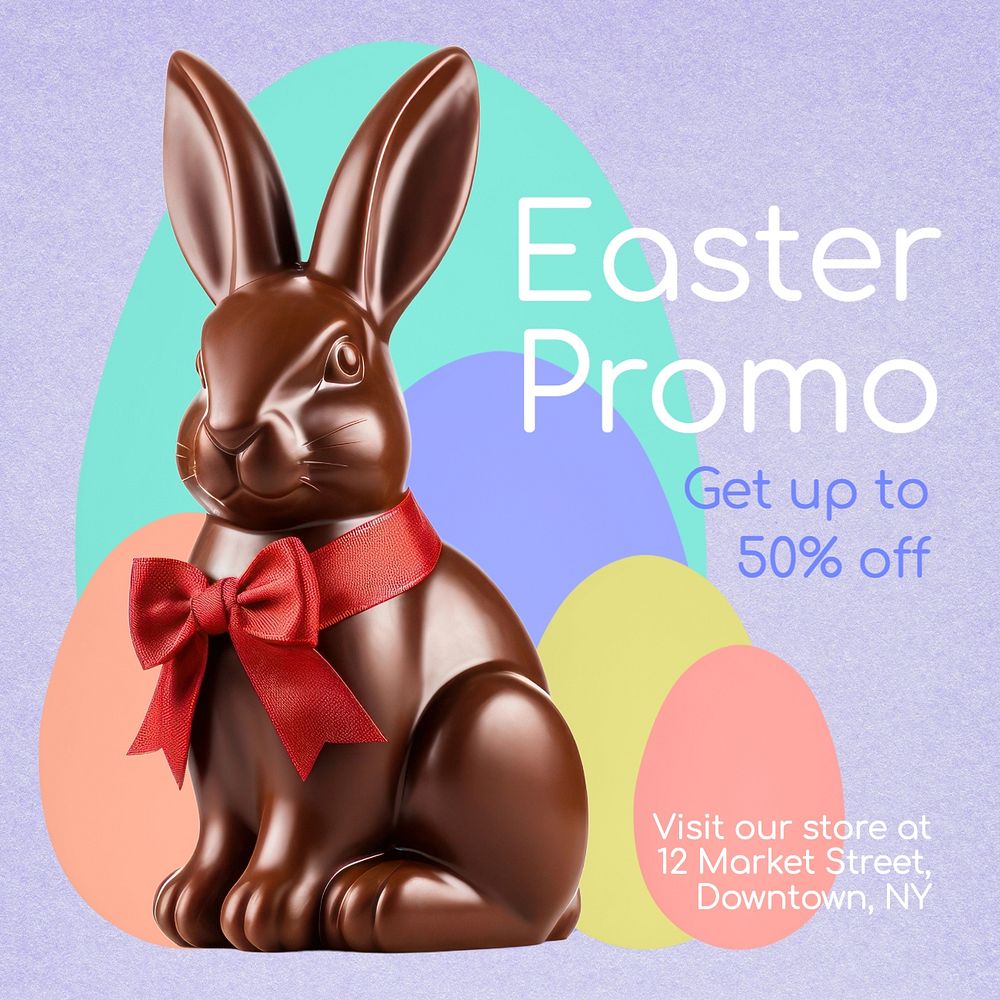 Easter promotion Instagram post template