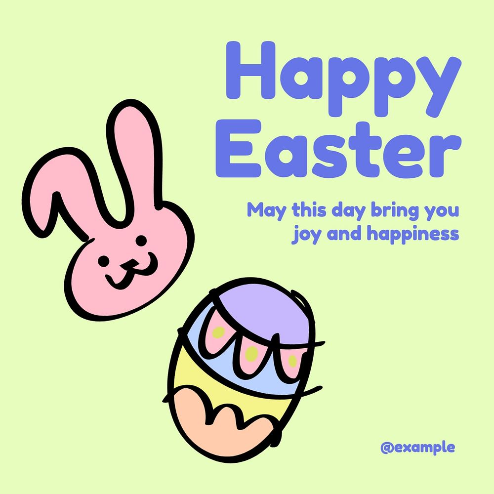 Happy Easter Instagram post template