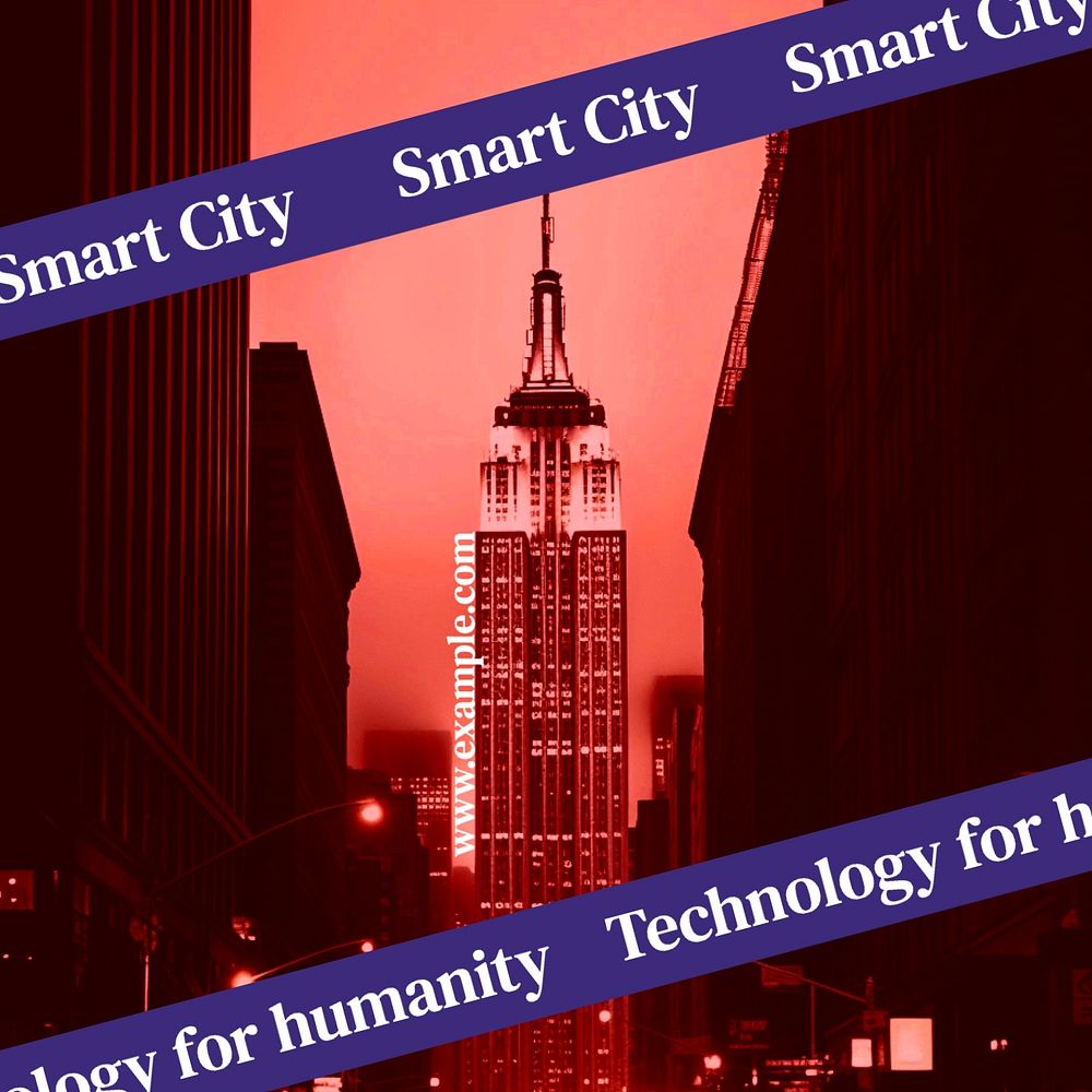 Smart city Instagram post template