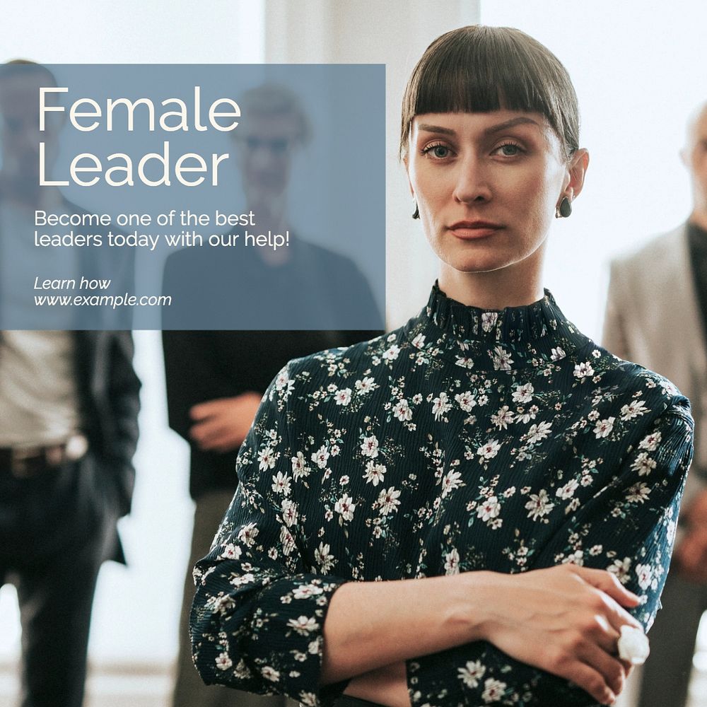 Female leaders Instagram post template