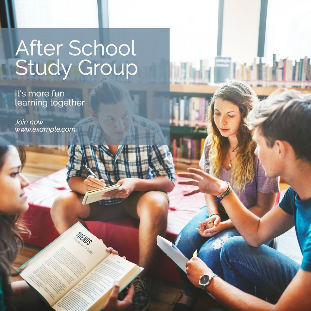 Study group Instagram post template