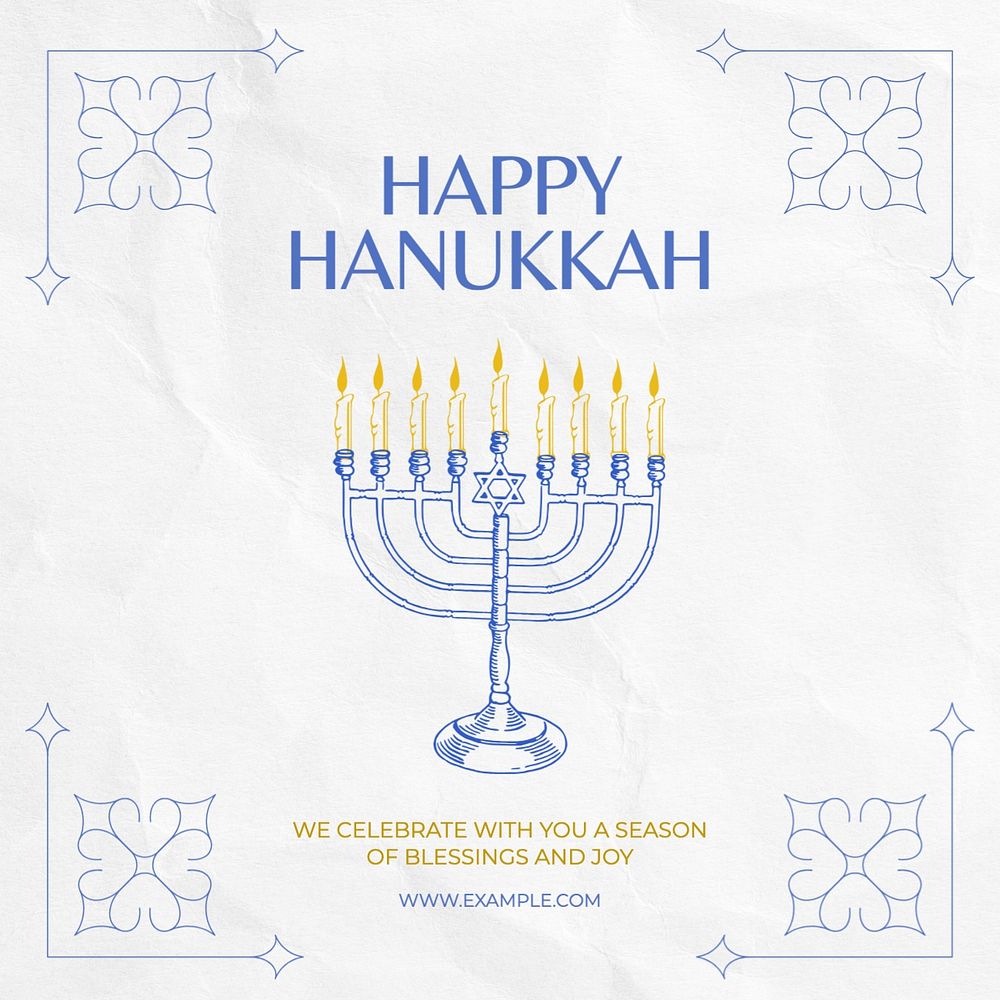 Happy Hanukkah Instagram post template