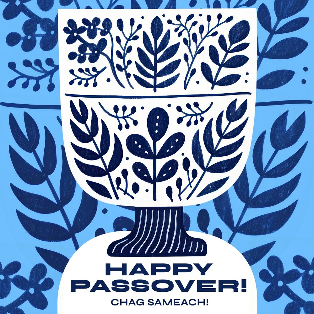 Happy passover, Hanukkah Instagram post template