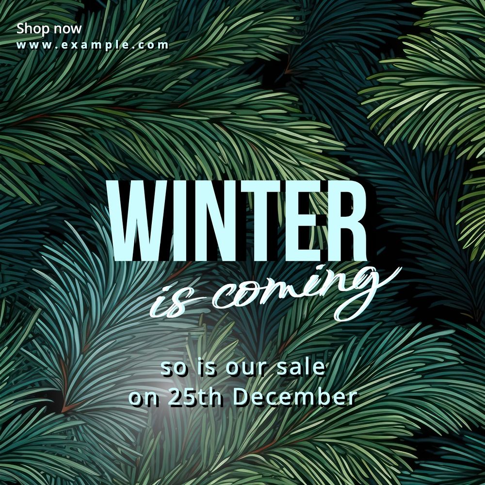 Winter sale Instagram post template