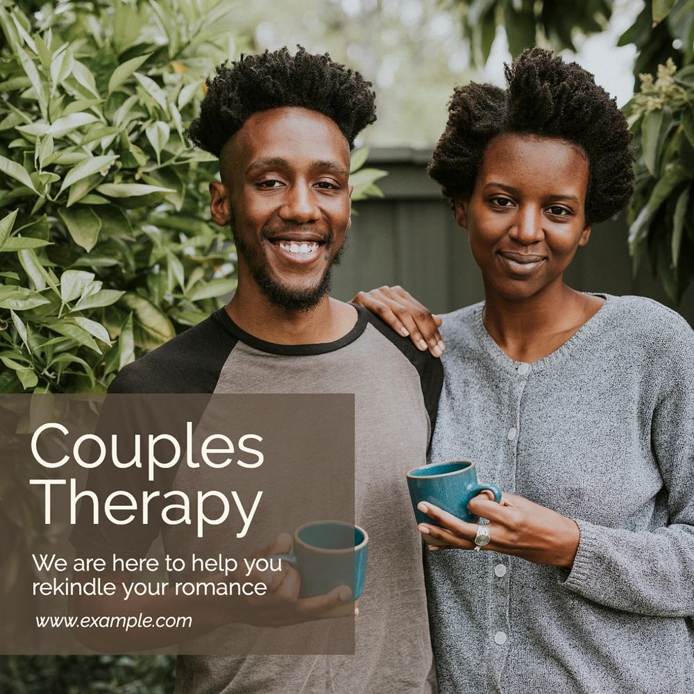 Couple therapy Instagram post template