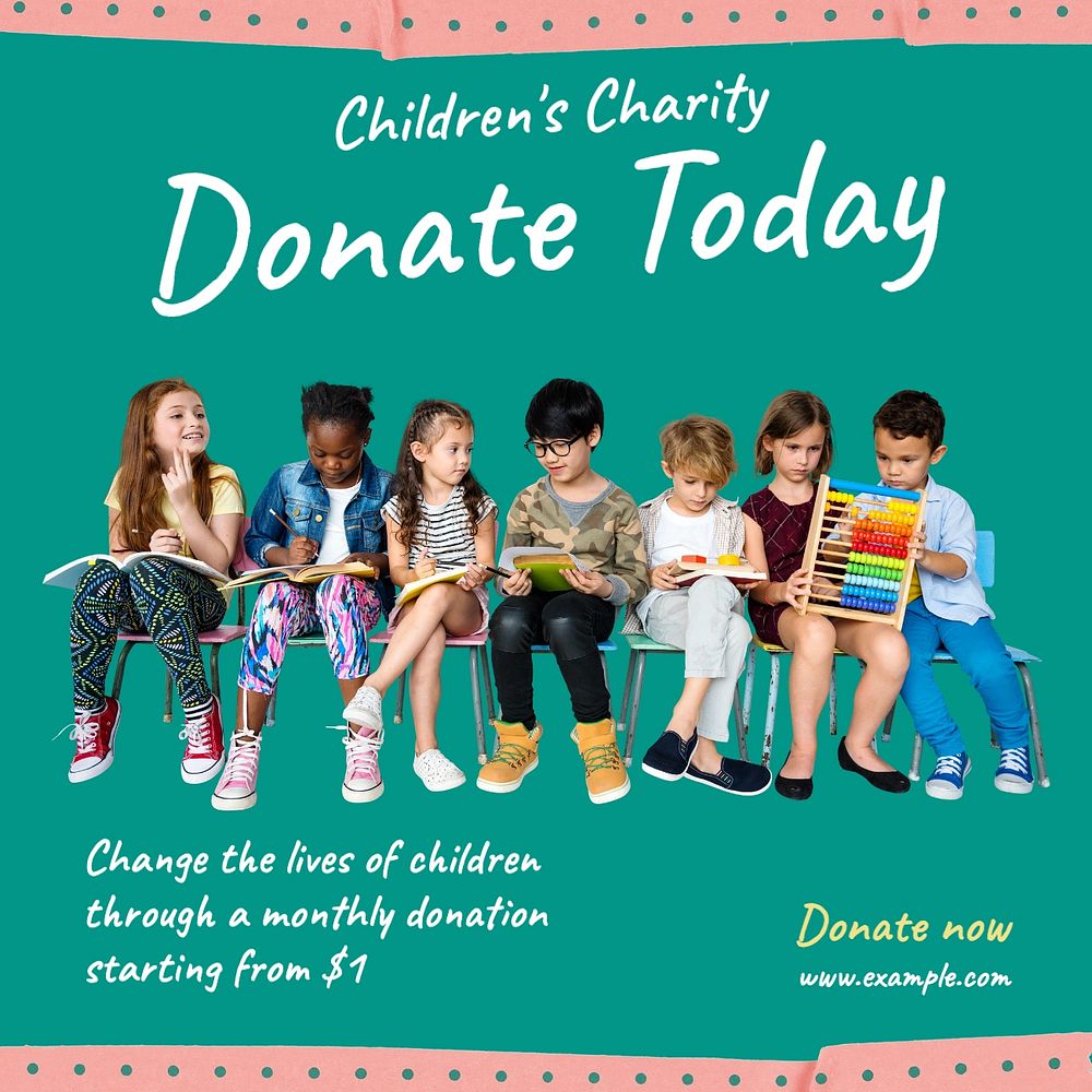 Children's charity Instagram post template