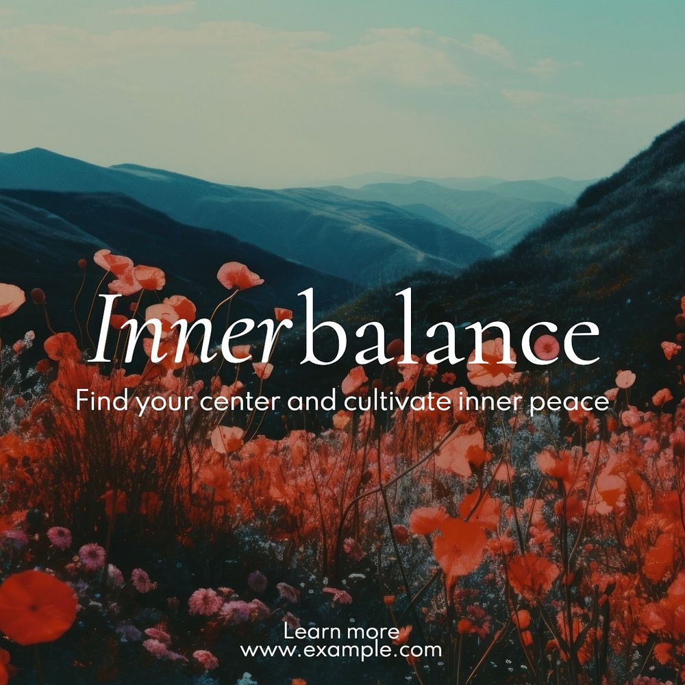 Inner balance Instagram post template