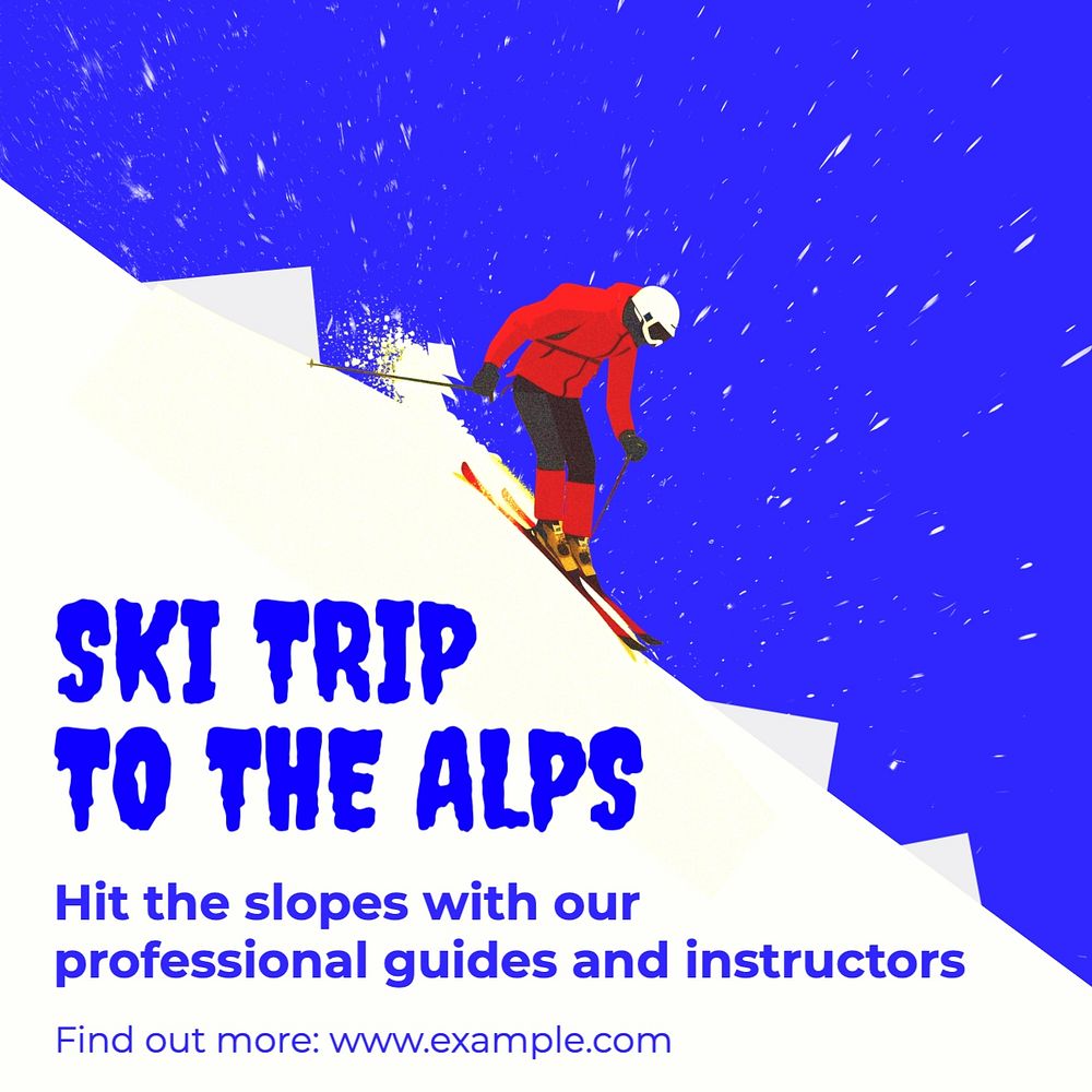 Ski trips Instagram post template