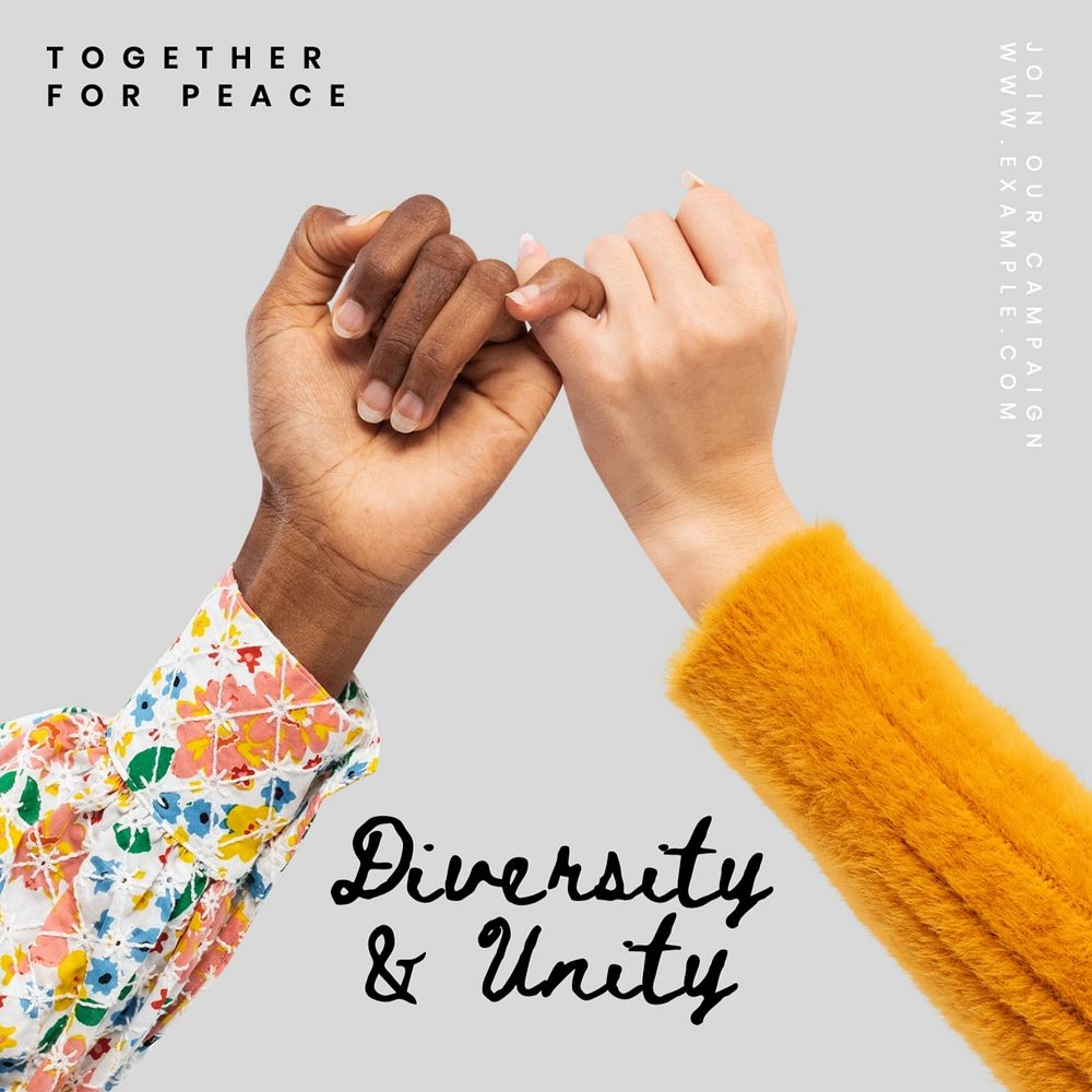 Diversity & unity Instagram post template