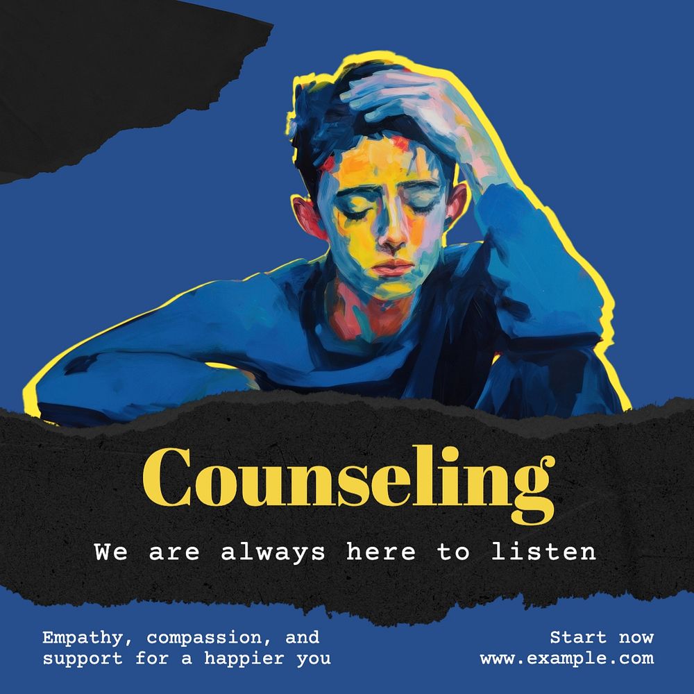 Counseling Instagram post template