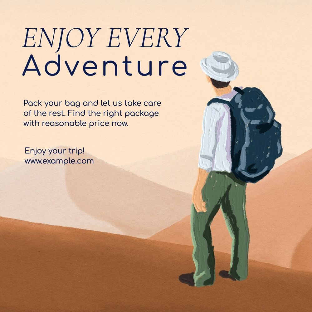 Adventure package Instagram post template