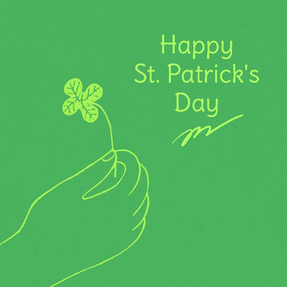 Happy St Patrick's day Instagram post template