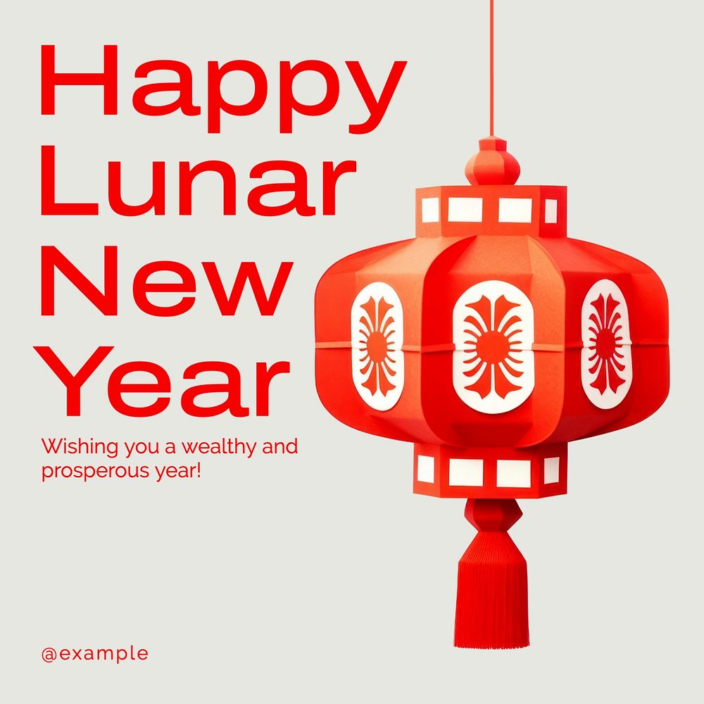 Lunar New Year Instagram post template