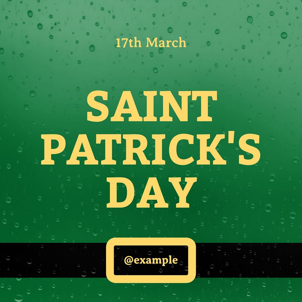 St. Patrick's Day Instagram post template