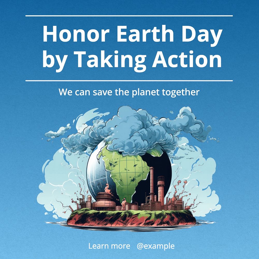 Earth Day Instagram post template