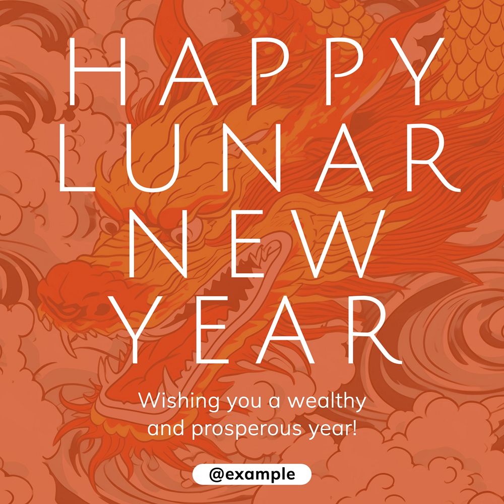 Lunar New Year Instagram post template