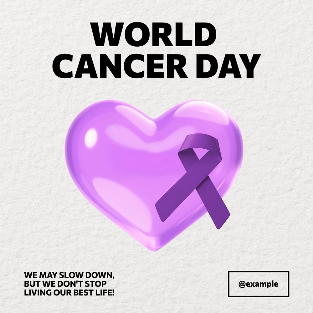 World cancer day Instagram post template