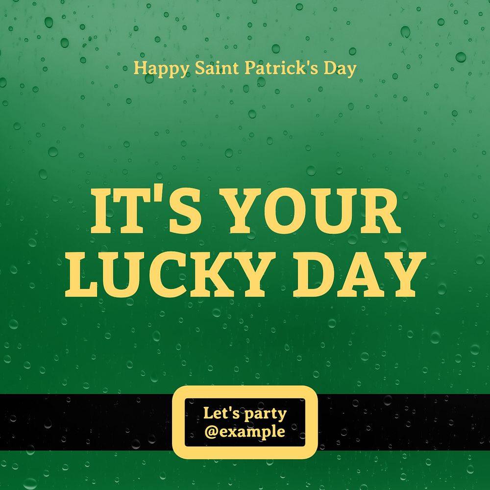 Saint Patrick's day Instagram post template