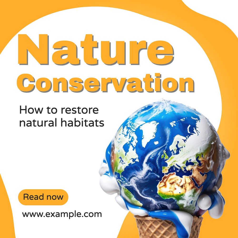 Nature conservation Instagram post template