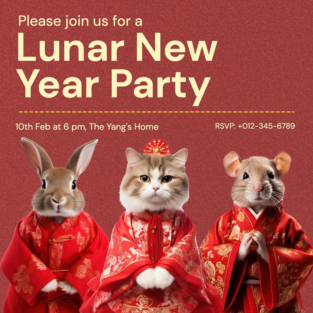 Lunar New Year Instagram post template