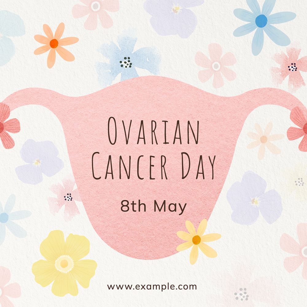 Ovarian cancer day Instagram post template