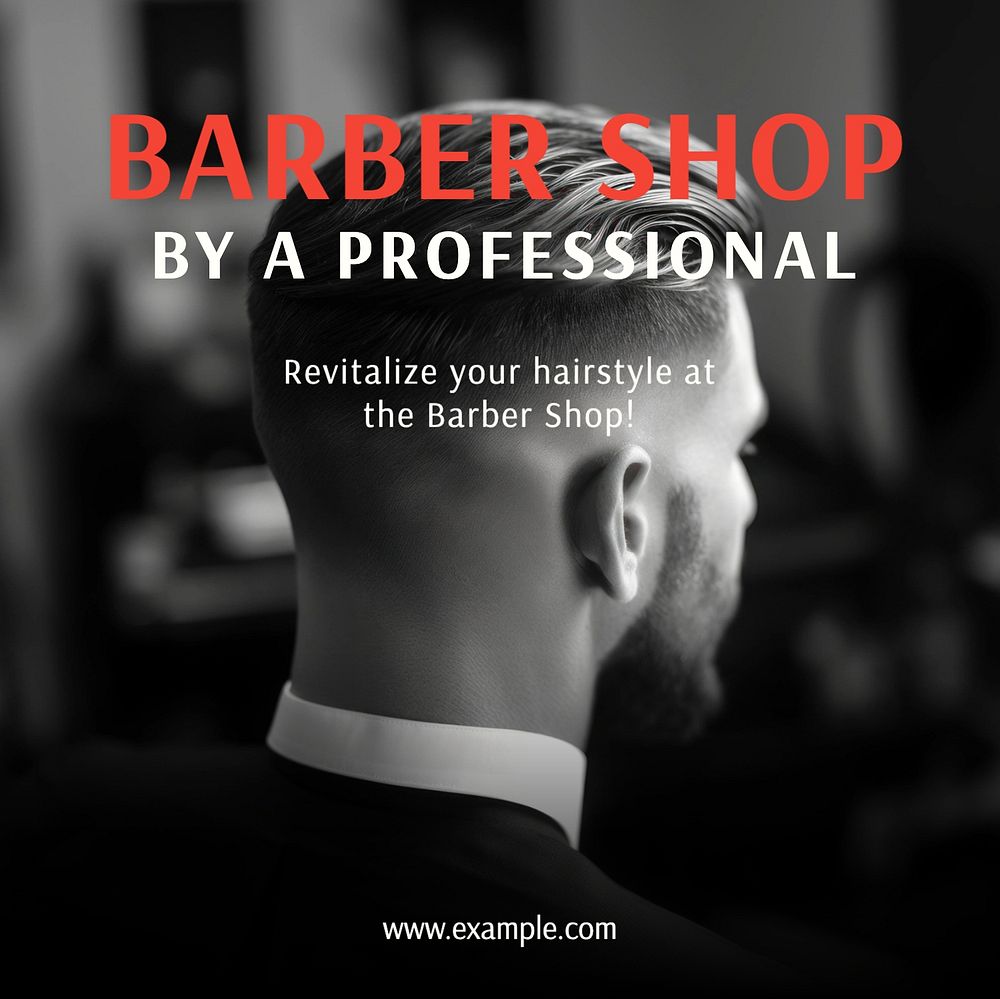 Barber shop Instagram post template