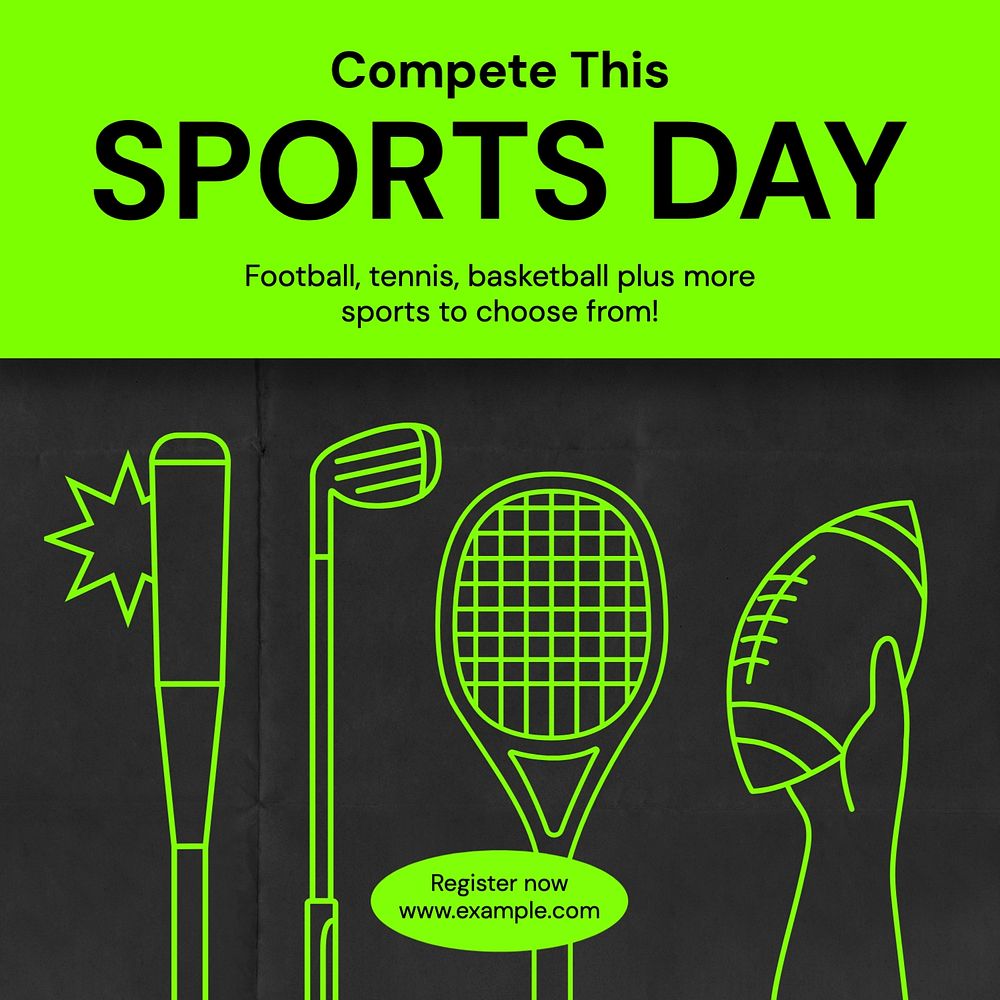 Sports day Instagram post template