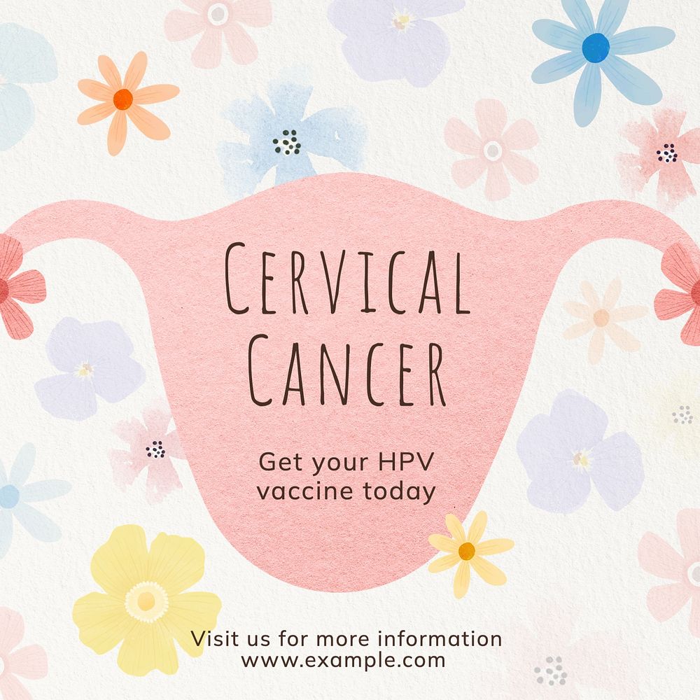 Cervical cancer Instagram post template