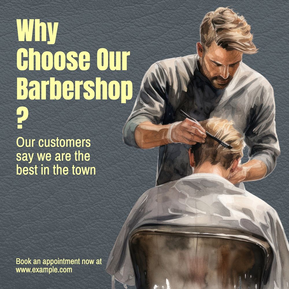 Barbershop Instagram post template