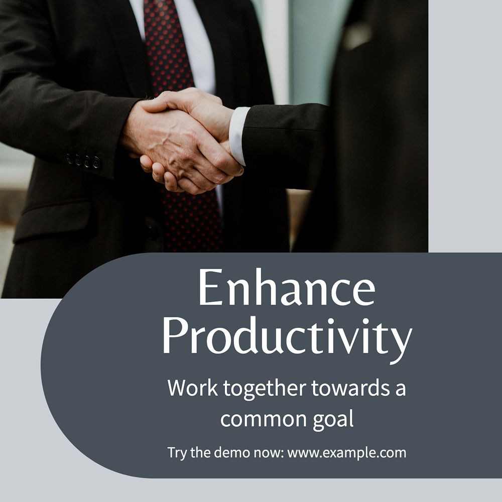 Enhance productivity Instagram post template