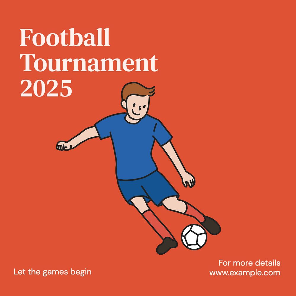 Football tournament Instagram post template