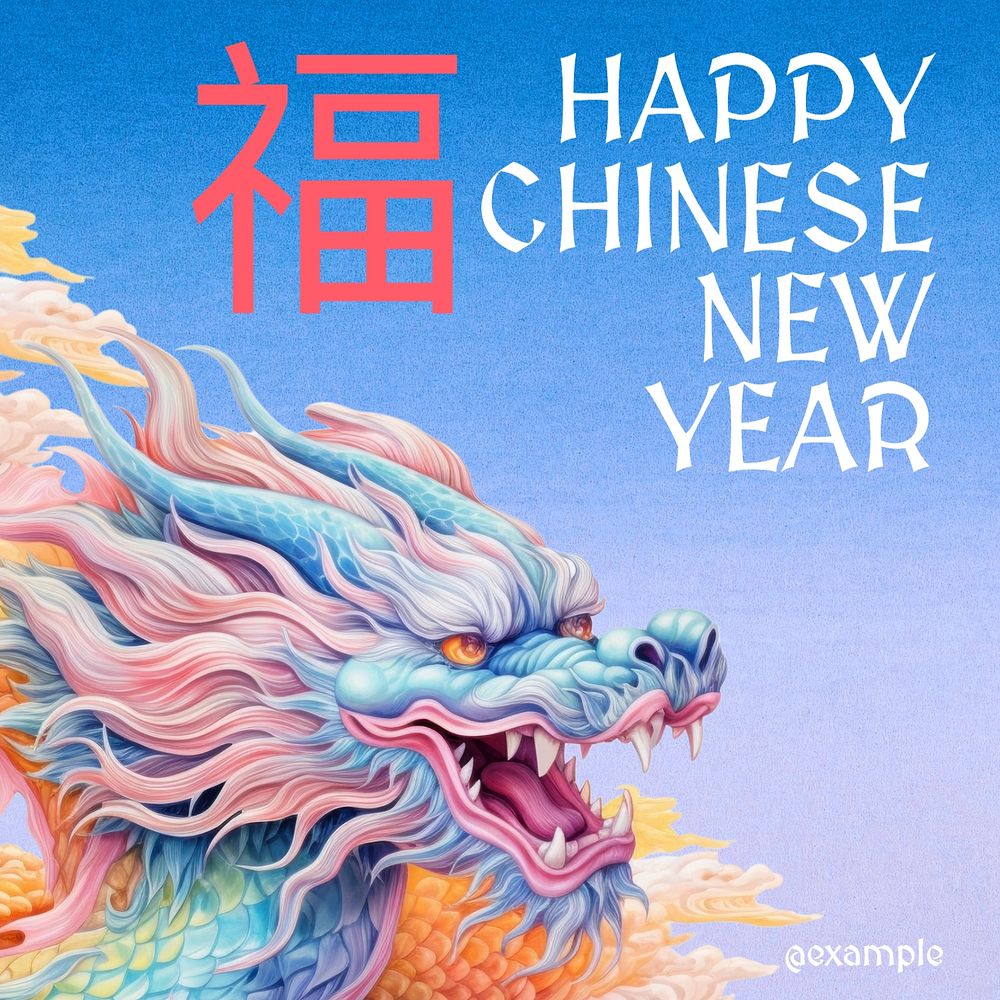 Chinese New Year Instagram post template