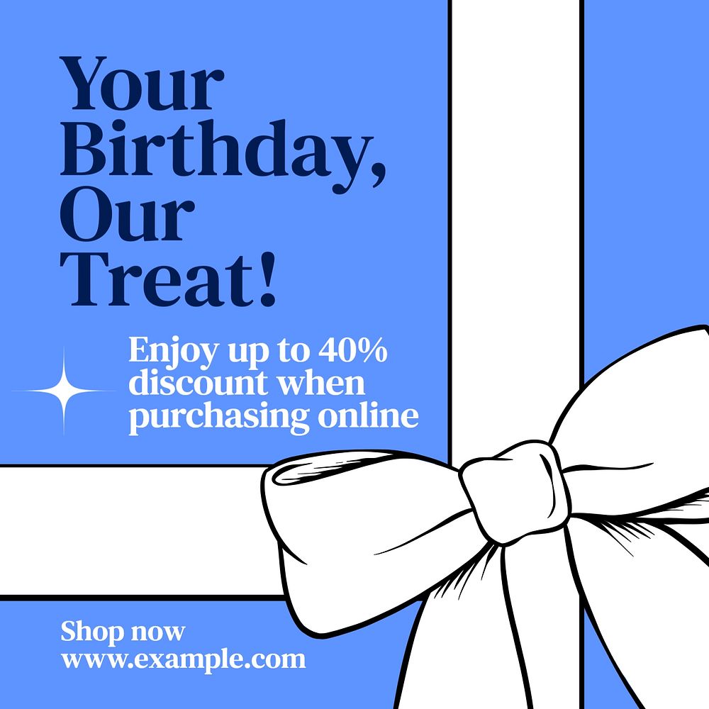 Birthday discount Instagram post template