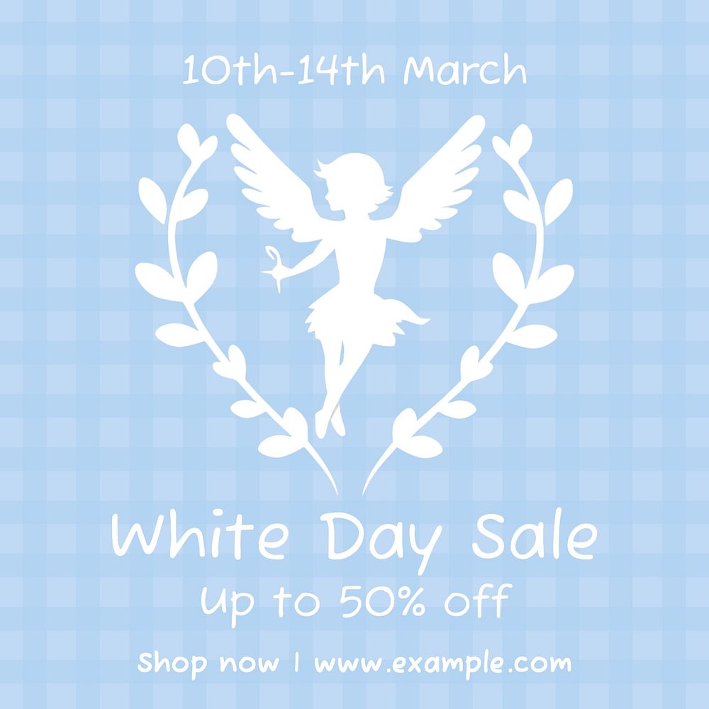 White day sale Instagram post template