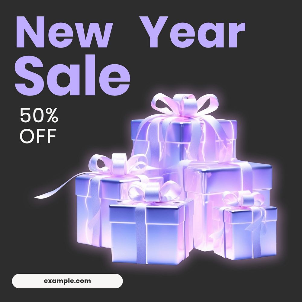 New year sale Instagram post template